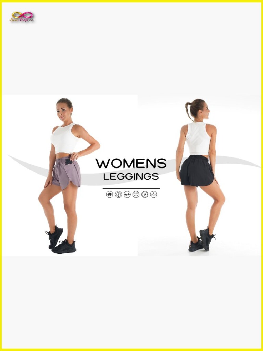 Quick-Dry Running Shorts with Pockets High Rise Active Workout Layer - Picture 7 of 7